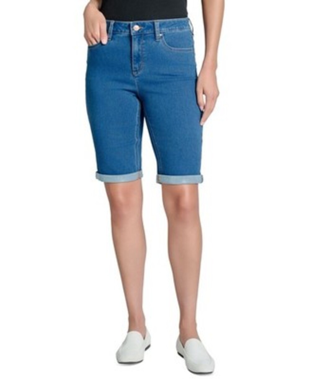 Jones New York Petite Lexington Bermuda Jean Shorts Women's 4P Sky Wash